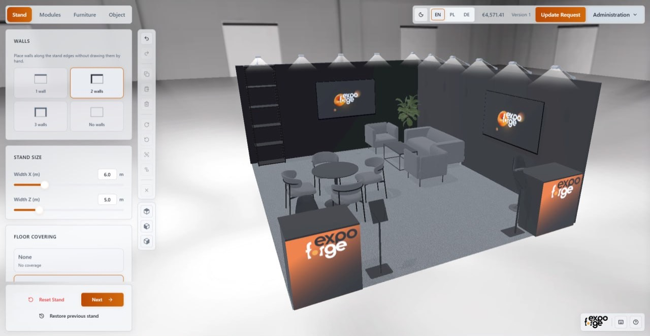 EXPOFORGE — экран 1